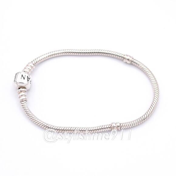 Authentic PANDORA Moments Barrel Clasp Charm Bracelet - 590702HV - Picture 4 of 11